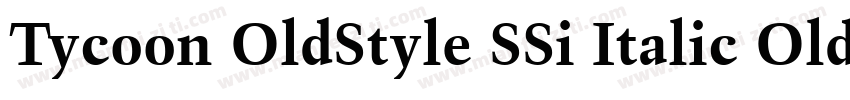 Tycoon OldStyle SSi Italic Old Style Figures字体转换